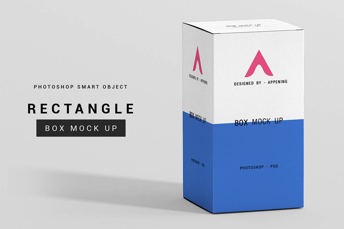 You can add your own graphics… Rectangle Box Mockup Set Psdblast
