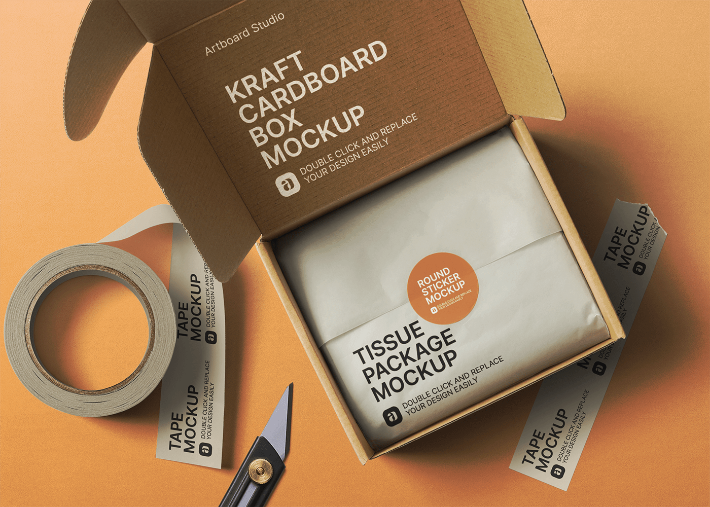 It can be tedious and annoying to select different outfits on a daily basis, unsure of how to best represent your style. Kraft Cardboard Box Package Mockup Scene