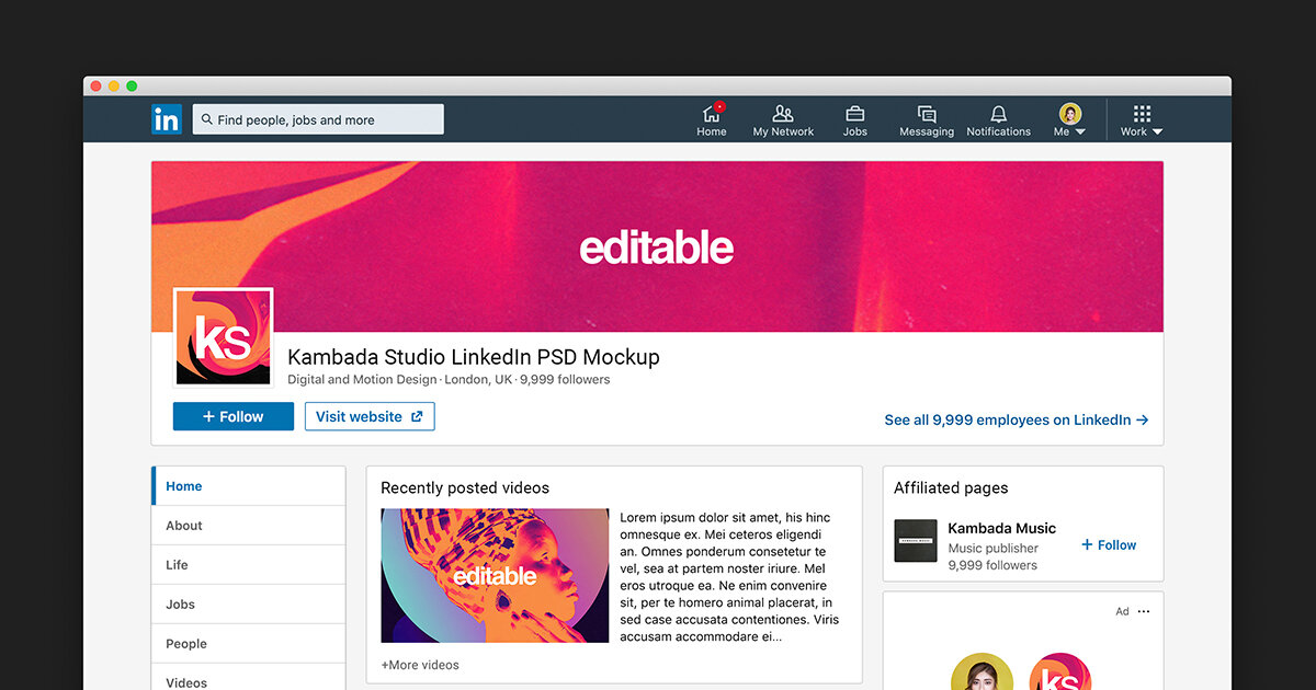 Our free diagram software and online diagram tools improve collaboration and communication. Linkedin Profile Mockup Free Psd File Kambada Studio