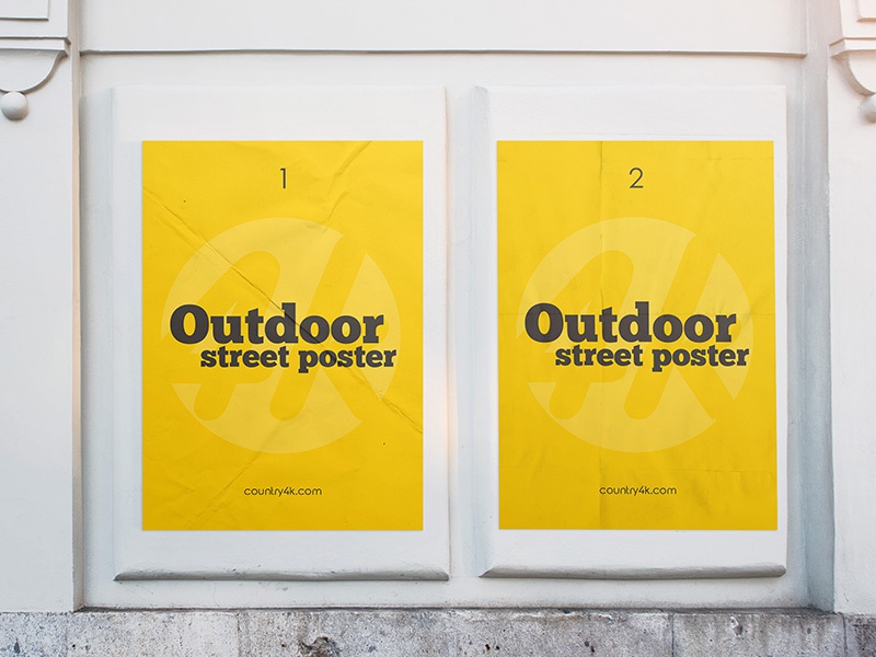 19+ Download Free Mockup Poster Street&nbsp;Psd