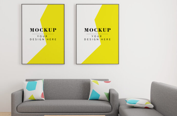 24+ Download Gallery Wall Mockup Free&nbsp;Psd