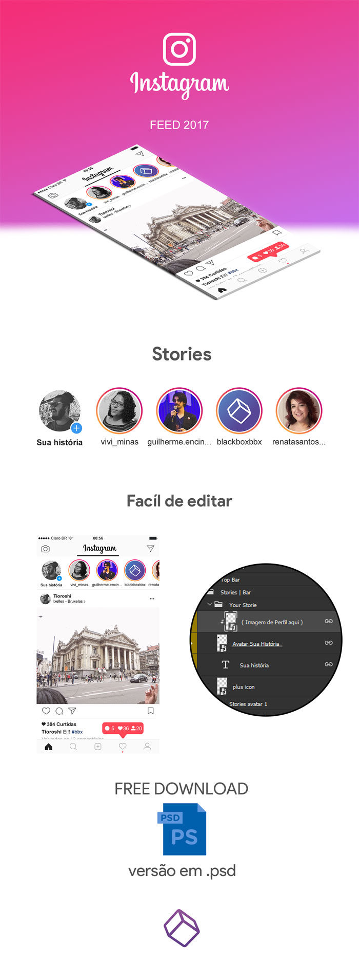 35+ Download Instagram Feed Mockup&nbsp;Psd